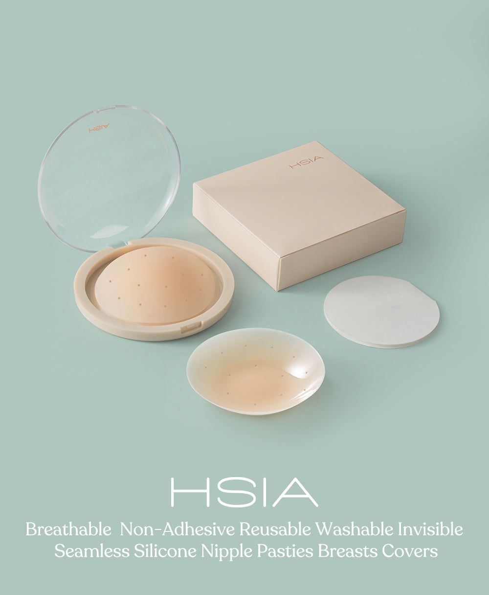 HSIA Breathable Non-Adhesive Reusable Washable Silicone Nipple Pasties Breasts Covers - HSIA