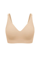 V-Neck Seamless Wireless Push Up Support Multi-way Strap Bra - HSIA
