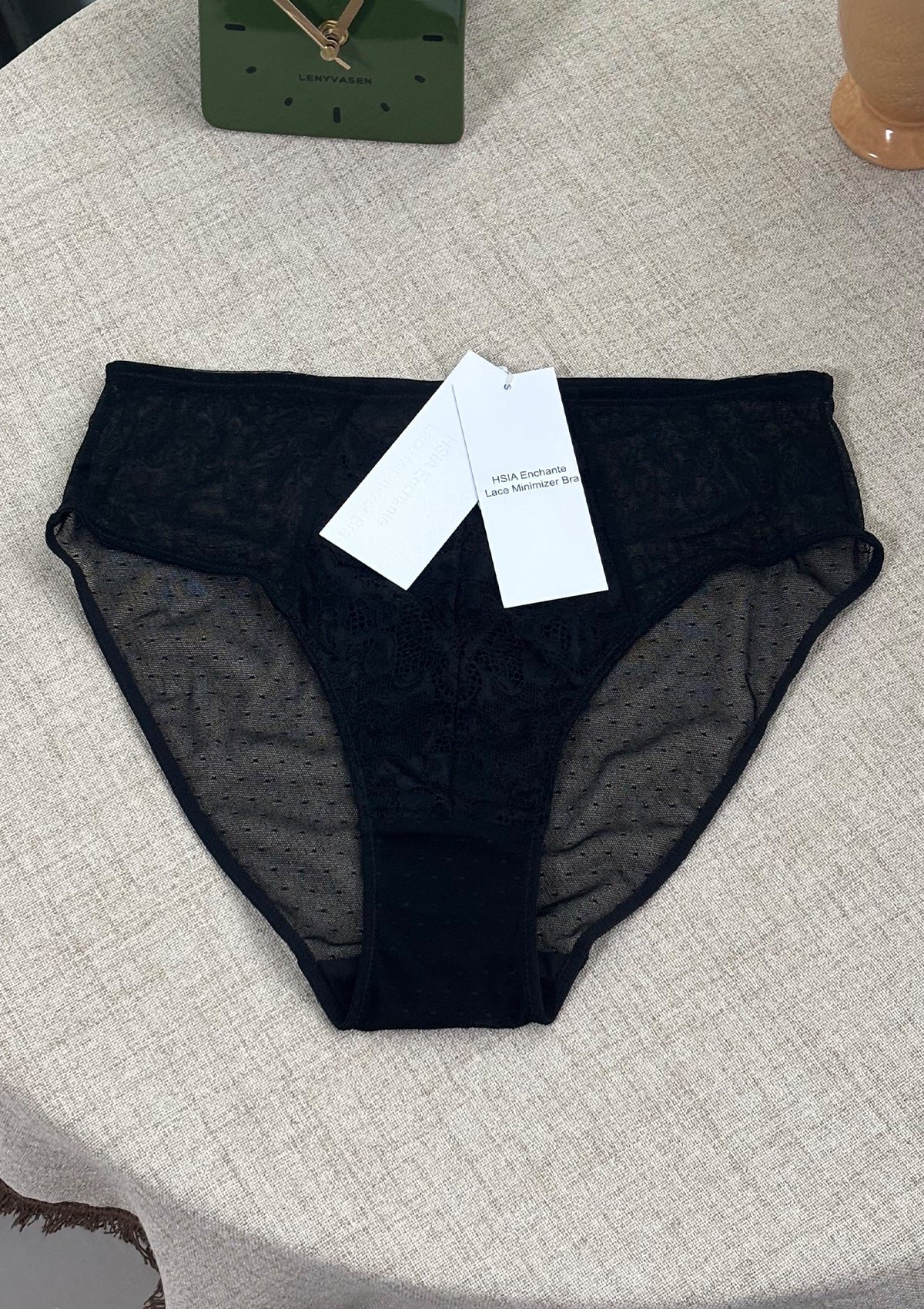 HSIA Enchante High-Rise Black Lace Brief Underwear - HSIA