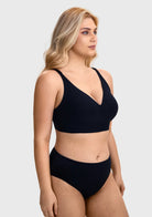 V-Neck Seamless Wireless Push Up Support Multi-way Strap Bra - HSIA