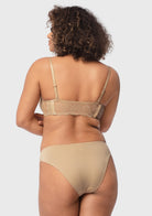 Blossom Mist Lace Trim Clear Back Strap Convertible Strapless Bra - HSIA