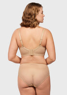Blossom Mist Lace Trim Wireless Comfort Full Coverage Plus Size Bra - HSIA