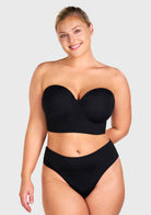 Daisy Smooth Lace Lightly Padded Longline Underwire Strapless Balconette Bra - HSIA