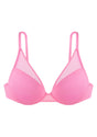 Deep V Plunge Mesh T-shirt Push-Up Bra - HSIA