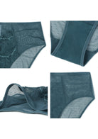 Enchante High-Rise Balsam Blue Lace Brief Underwear - HSIA