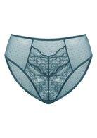 Enchante High-Rise Balsam Blue Lace Brief Underwear - HSIA