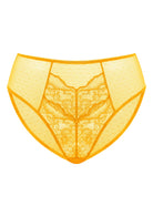 Enchante High-Rise Cadmium Yellow Lace Brief Underwear - HSIA