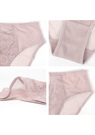 Enchante High-Rise Dark Pink Lace Brief Underwear - HSIA
