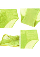 Enchante Lace Lime Green Bikini Underwear - HSIA
