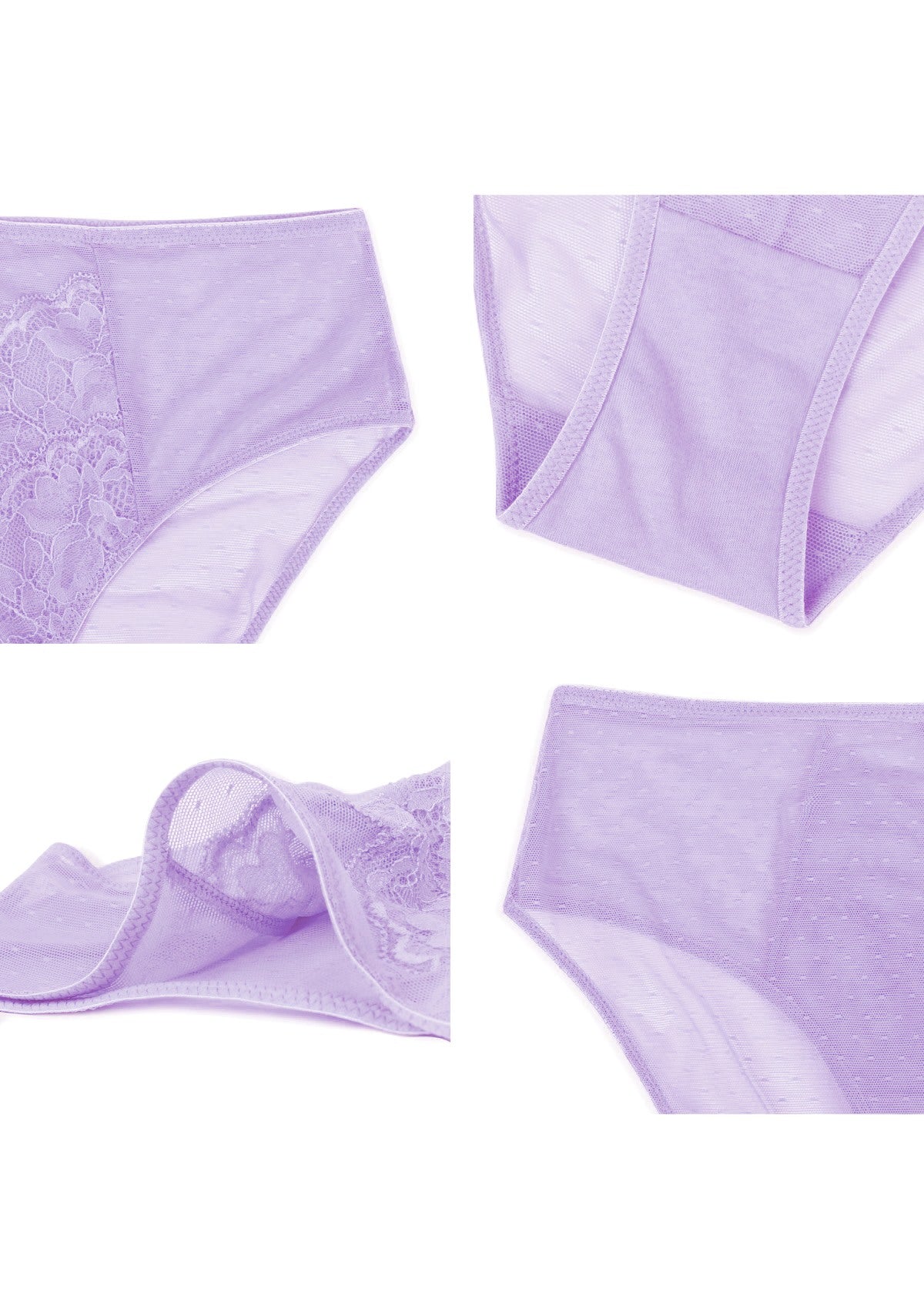 Enchante High-Rise Purple Lace Brief Underwear - HSIA
