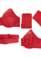 (Cardi B recommends)Enchante Cocoa Brown Lace Unlined Full Coverage Underwire Bra - HSIA
