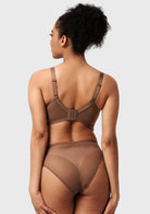 (Cardi B recommends)Enchante Cocoa Brown Lace Unlined Full Coverage Underwire Bra - HSIA