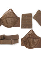 (Cardi B recommends)Enchante Cocoa Brown Lace Unlined Full Coverage Underwire Bra - HSIA
