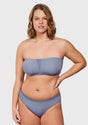 Fiery Unlined Seamless Comfort Underwire Plus Size Bandeau Strapless Bra - HSIA