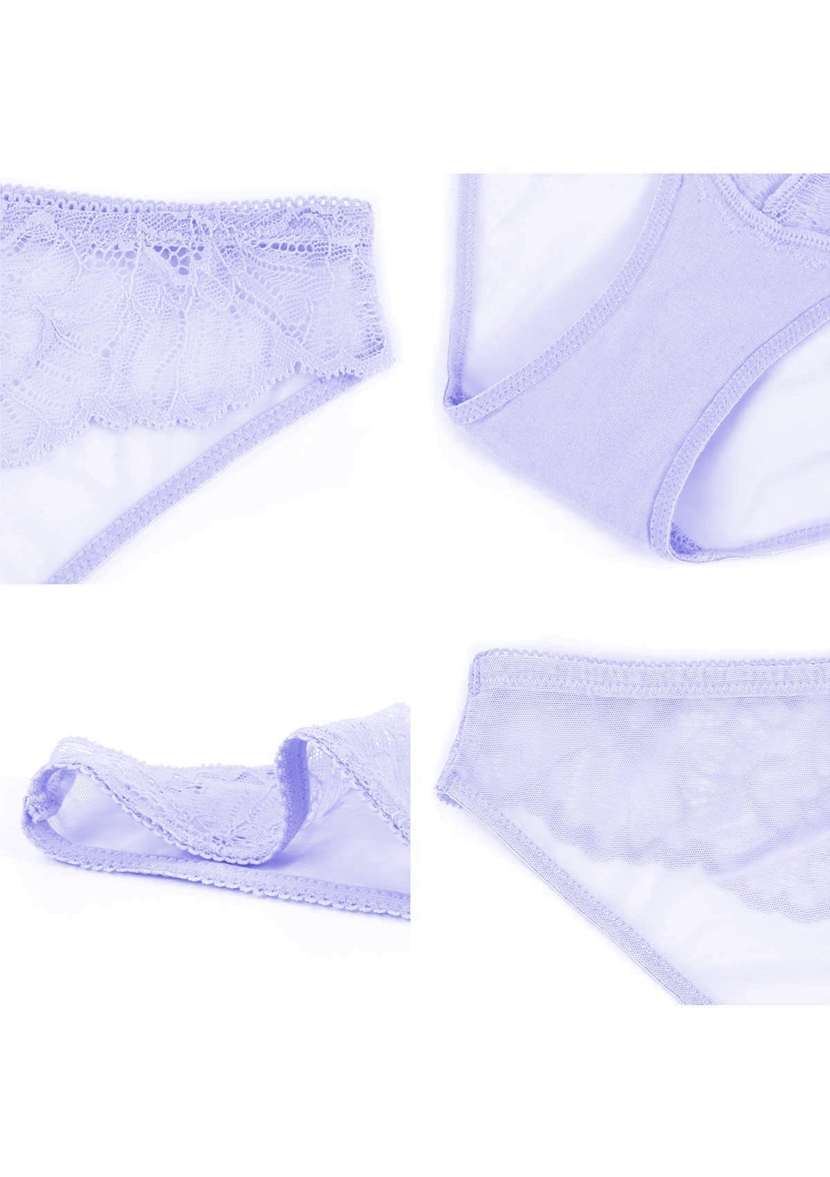 HSIA Blossom Purple Lace Bikini Underwear - HSIA