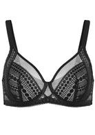 Heroine Polka Dot Lace Unlined Underwire Bra - HSIA