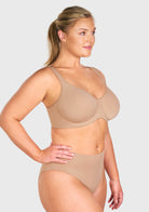 Joan Ultimate Soft T-shirt Unlined Underwire Minimizer Bra - HSIA