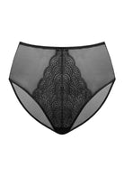 Mermaid High-Rise Black Lace Brief Underwear - HSIA