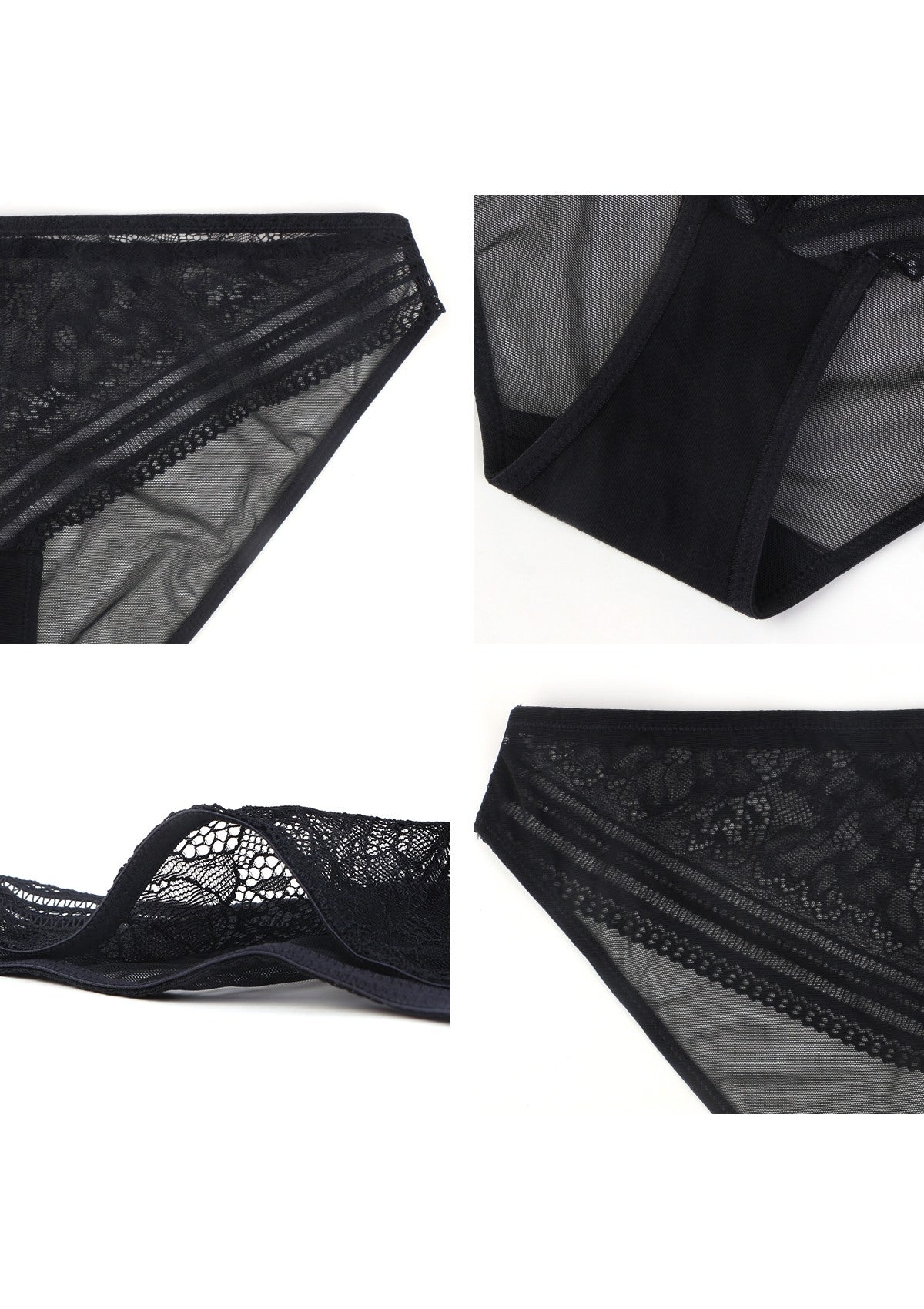 Peony Mid-rise Lace Bikini Underwear - HSIA