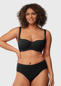 Starry Night Lightly Lined Lightly Padded Plus Size Balconette Bra - HSIA