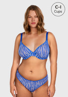 Zebra Wild Unlined Underwire Mesh Bra - HSIA