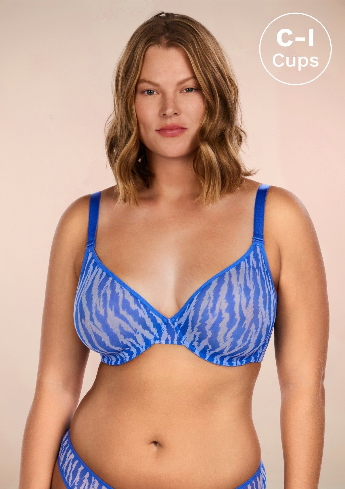Zebra Wild Unlined Mesh Underwire Bra - HSIA