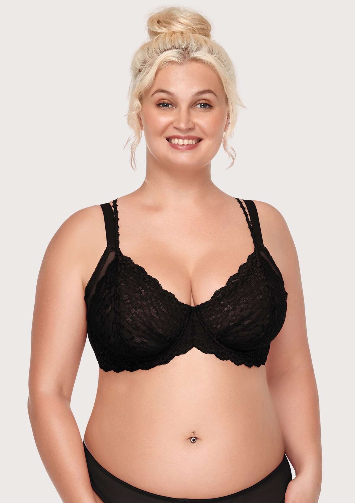 Overkill Double Straps Full Lace Bra - HSIA
