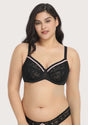 Jessamine Contrast Color Lace Underwire Bra - HSIA