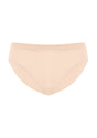 3D display of Almond Beige Fiery high-rise cotton bikini underwear, showing mesh side design and cotton gusset.