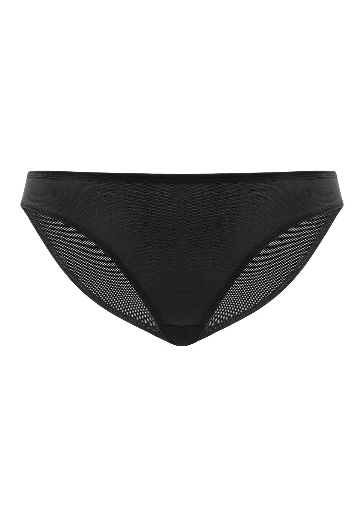 Billie Smooth Black Sheer Mesh Bikini Underwear - HSIA