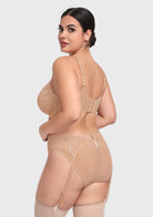 HSIA Renna Holiday Embroidered Pink Mesh Brief Underwear - HSIA
