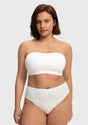 Wireless Plus Size Strapless Bra with Non-Slip Silicone & Moisture-Wicking Cups - HSIA