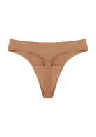 3D model of the Coffee anti-camel toe thong, emphasizing the lightweight, breathable, and moisture-wicking materials.