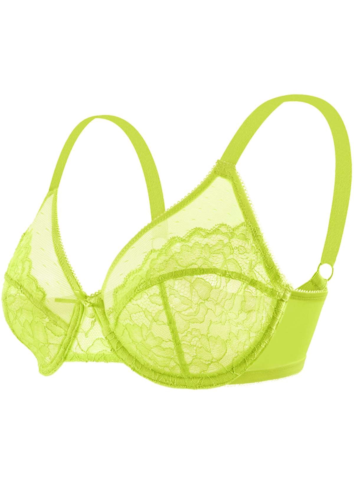 (Cardi B recommends)Enchante Unlined Non-padded Lace Underwire Bra - HSIA