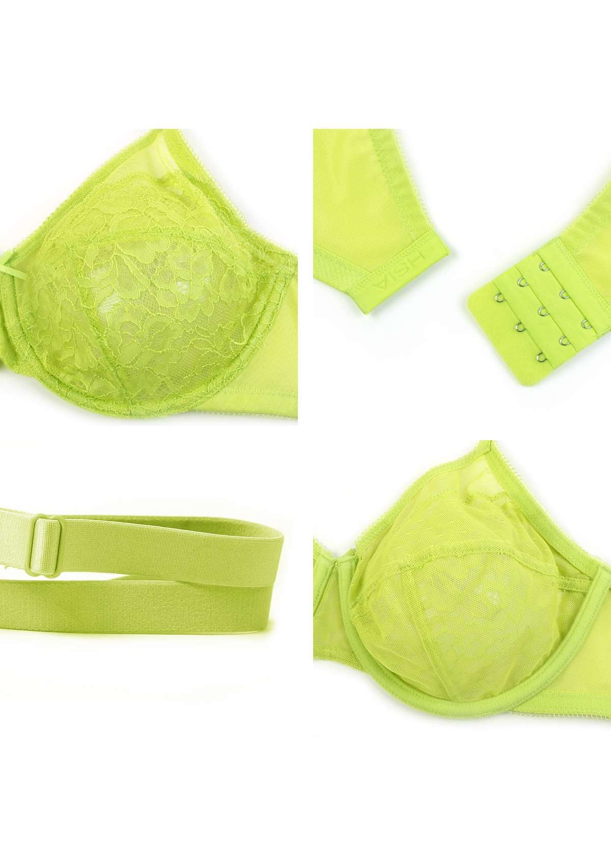 (Cardi B recommends)Enchante Unlined Non-padded Lace Underwire Bra - HSIA