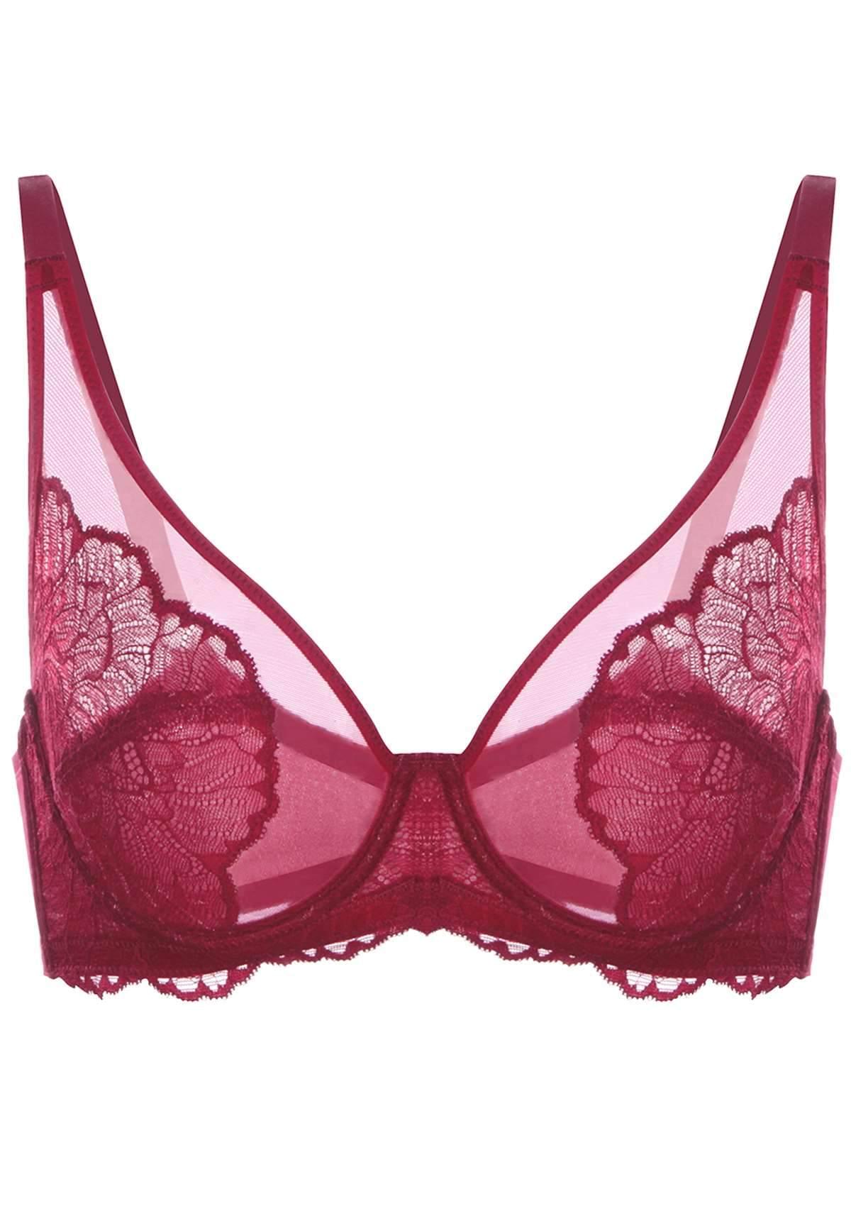 HSIA Blossom Pink Unlined Lace Bra - HSIA