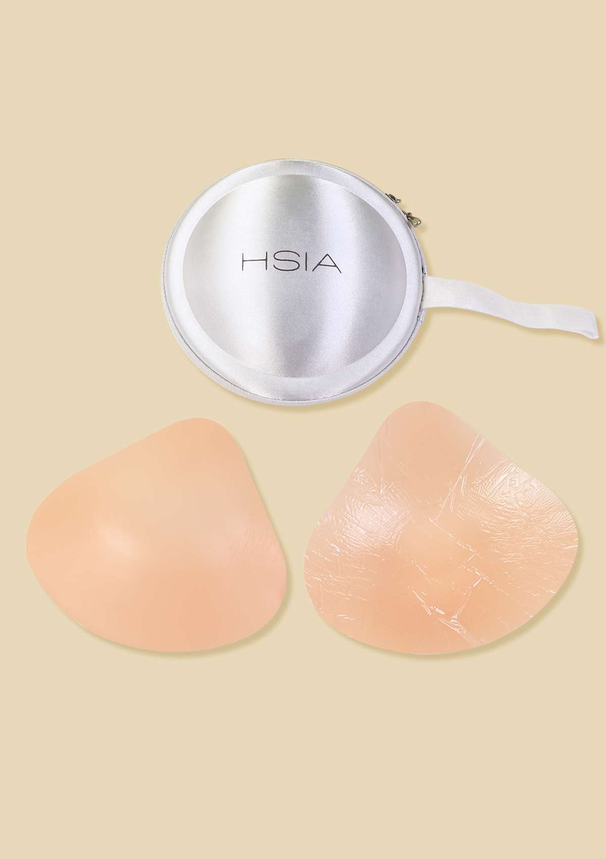 HSIA Reusable Beige Invisible Breast-Lifting Silicone Pasties 2 Pack - HSIA