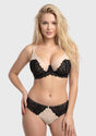 Winter Sonata Embroidered Lace Trim Full Coverage Unlined Underwire Bra