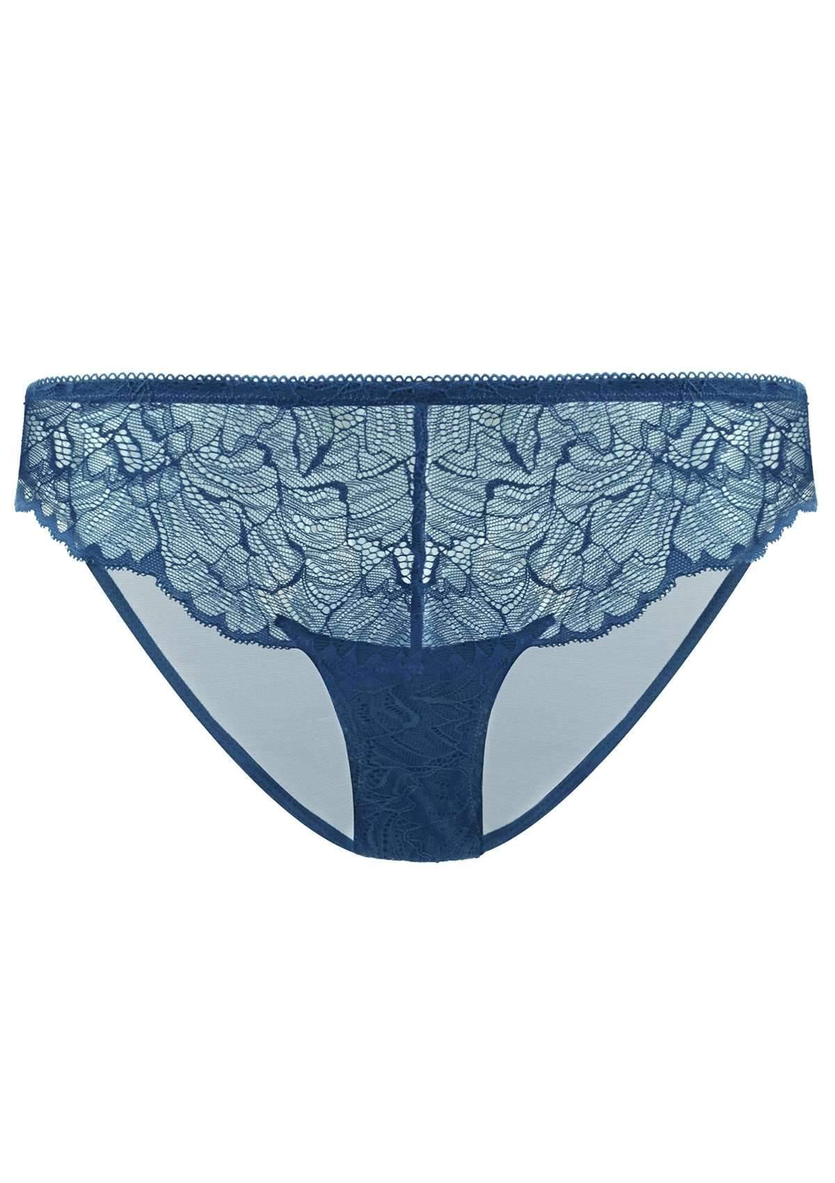 HSIA Blossom Lace Biscay Blue Bikini Underwear - HSIA
