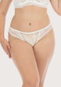HSIA Floral Bridal Lace Back White Bikini Underwear - HSIA