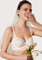 I Do Floral Lace Unlined Balconette Bra - HSIA