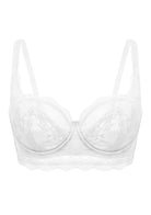 I Do Floral Lace Unlined Balconette Bra - HSIA