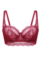 I Do Floral Lace Unlined Balconette Bra - HSIA