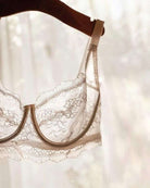 HSIA Floral Lace Unlined Bridal Pink Balconette Bra Set - HSIA