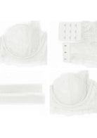 HSIA Floral Lace Unlined Bridal White Balconette Bra Set - HSIA