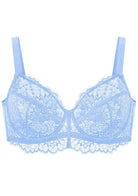 HSIA Horizon Blue Sunflower Underwire Lace Bra - HSIA