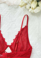 Lovelush Unlined Underwire Lace Low Back Teddy - HSIA