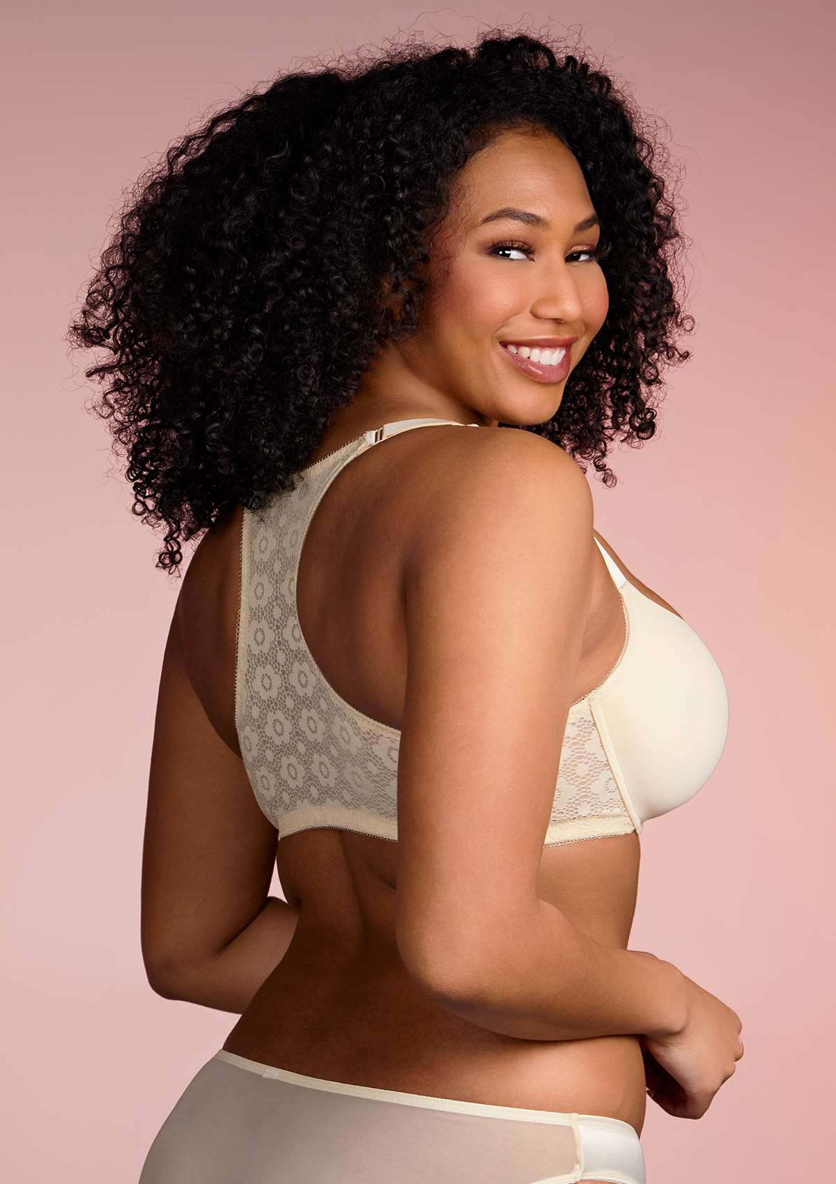 Serena Front-Close Lace-Back Racerback Underwire Bra - HSIA