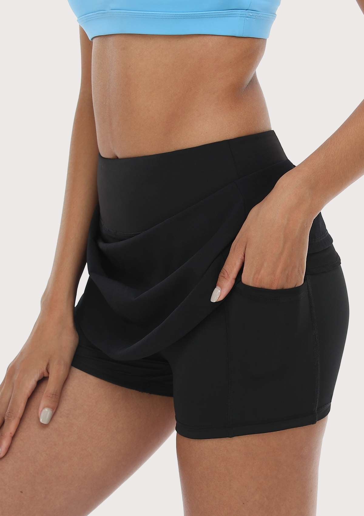 LEAPX Agile High Waisted Tennis Sports Skirt - HSIA