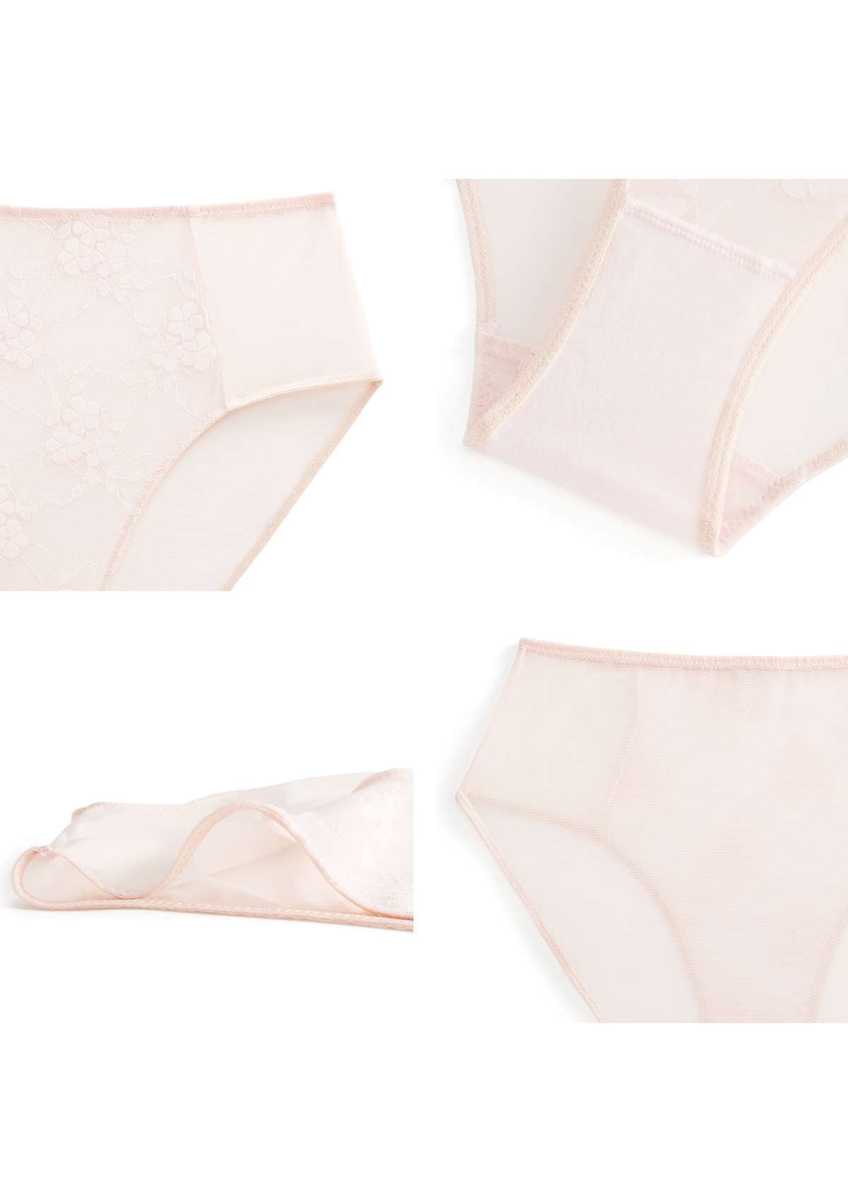Spring Romance High-Rise Floral Lace Brief Underwear - HSIA